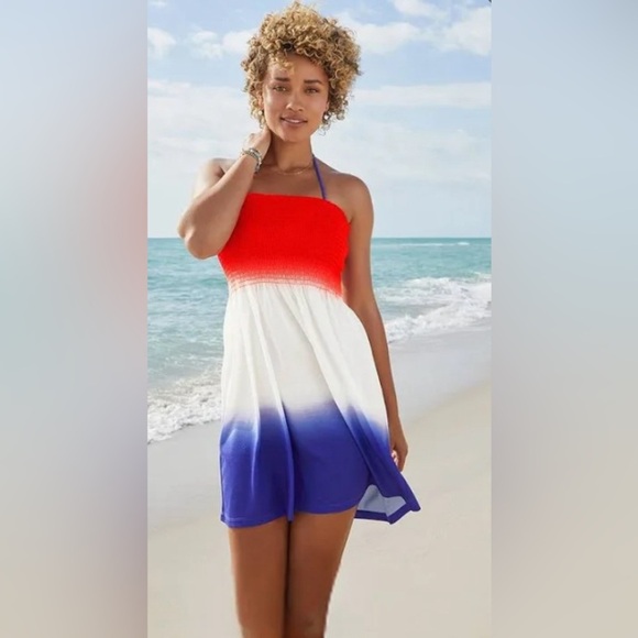 Venus USA America red white & blue Convertible Bandeau Dress/Skirt size small - Picture 1 of 2